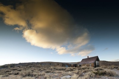 bodie cabin and clouds