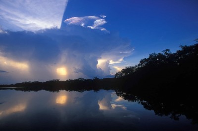 Sunset, Laguna Grande, Cuyabeno Reserve, Amazon