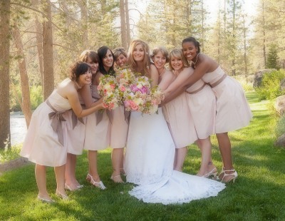 Bride and Bridesmaids