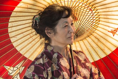 Judy with a Japanese Umbrella