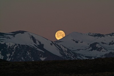Moonset, Tioga Pass, Yosemite