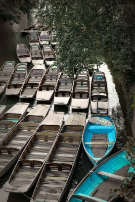 Punting on the Thames, Oxford, England